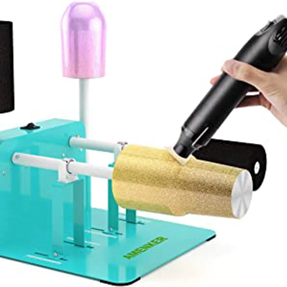 300W Electrical Mini Heat Gun Handheld Hot Air Gun with 300PCS Heat Shrink Butt for DIY Craft Embossing Shrink Wrapping PVC 4