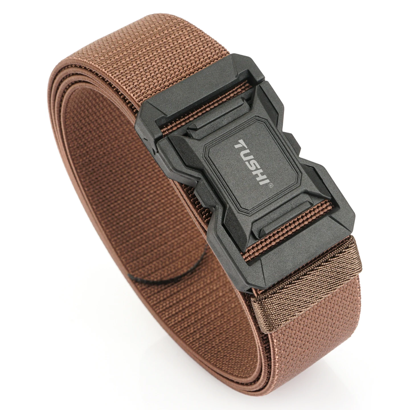 TUSHI Neuer taktischer Gürtel für Herren, Kunststoff-Magnetschnalle, lässiger Nylon-Elastikgürtel, Schnellverschluss, Militärgürtel, Gürtel für Männer, Geschenk – Detail 14