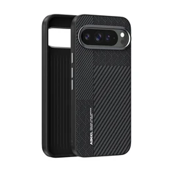 Premium Skin - Friendly Carbon Fiber Magnetic Charging Case with Metal Lens Protection and Anti - Drop Cover - Pixel 9 Pro XL (C)