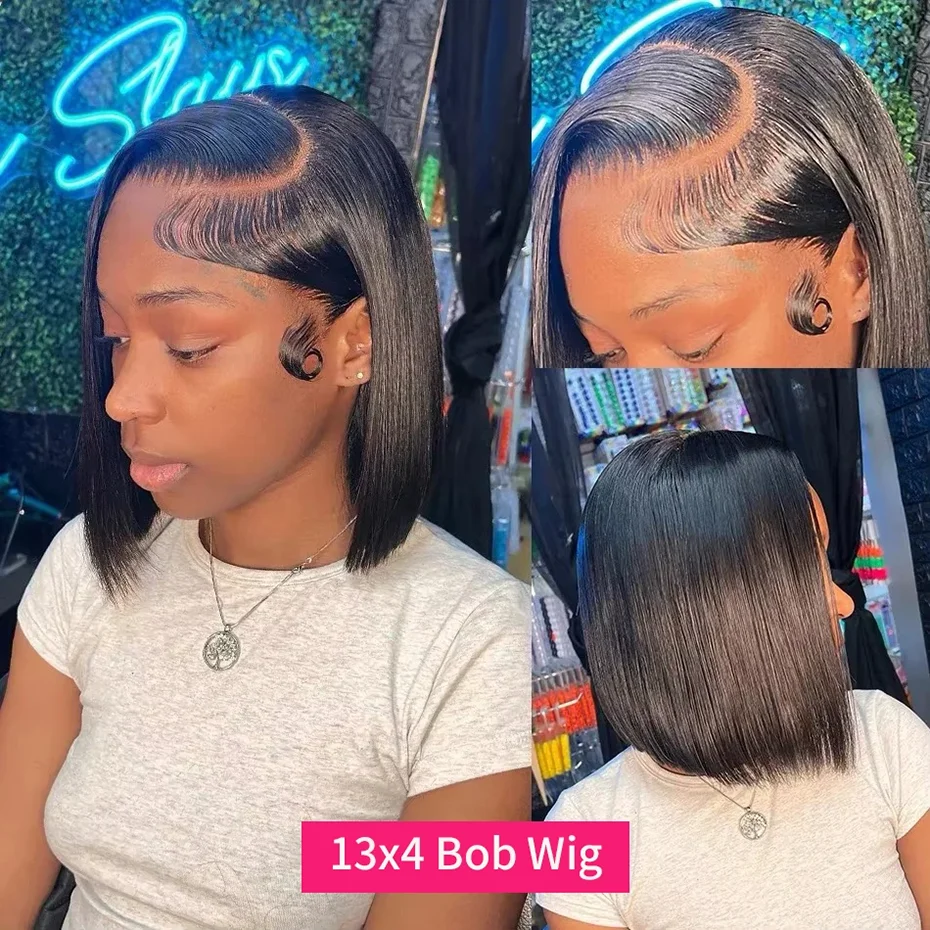 13x4 Hochwertige, knochenglatte Perücken aus 100 % Echthaar, 13x6 Lace Frontal Bob Perücken, 2x6 5x5 sofort tragbare, kleberlose Perücken aus rohem vietnamesischem Haar – Detail 16
