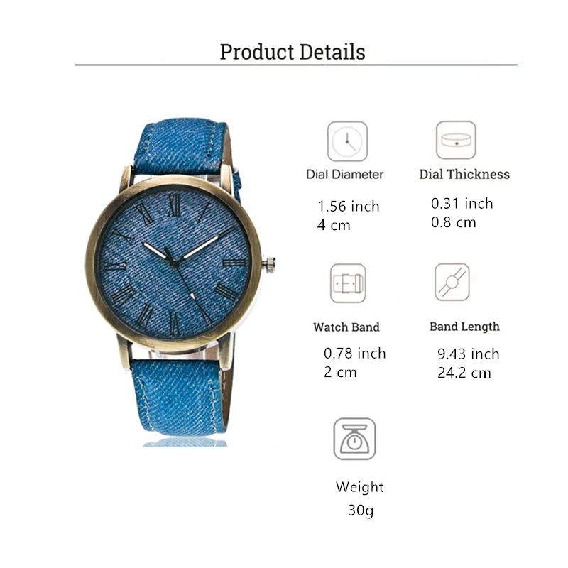 Retro style leather Roman scale quartz women casual watch 6