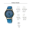 Retro style leather Roman scale quartz women casual watch 6