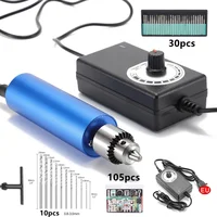 220V 13000rpm Stepless Speed-adjustable Handheld Mini Metal Electric Grinder Multifunct Polishing and Engraving Electric Drill 1