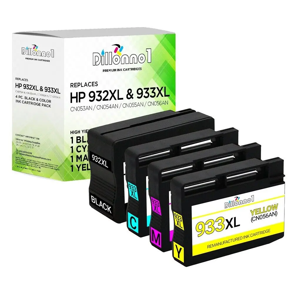 4Pk Per Cartucce Di Inchiostro Hp Per Hp 932 Xl 933 Xl Officejet Pro 6100 6600 6700