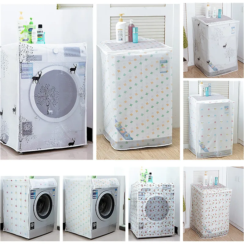 Washing Machine Cover Waterproof Heavyweight Zippered Appliance Cover White 