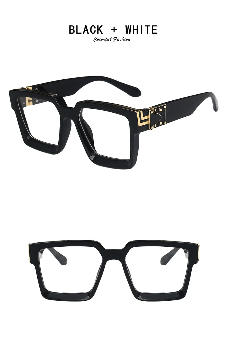 Square Large Frame Sunglasses For Women Trendy Retro Eyewear_voghion.com