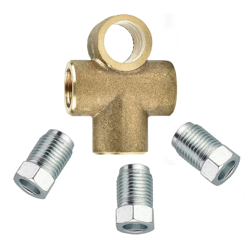 Brake Pipe Fittings Kits car brake pipe repair kit UNF 24 TPI 3/16 Pipe 3 Male Nuts 3 Way 3/8 Accessories Equipment T Piece