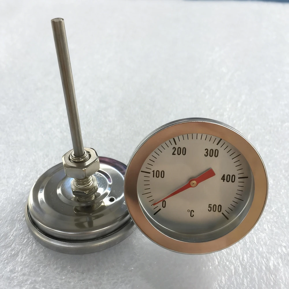 BBQ-Thermometer, Edelstahl, Ofenthermometer, Bimetall-Thermometer, 0–500 ° C 52 mm große Grillthermometer-Messwerkzeuge – Detail 1