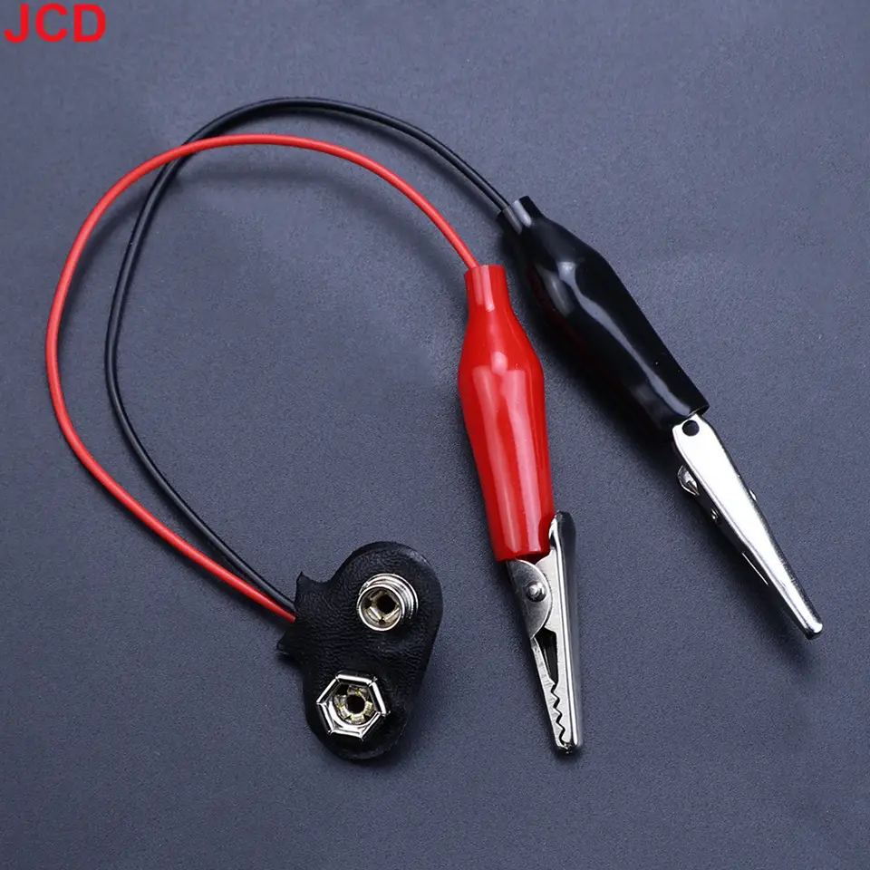 5pc 9V Battery Connector Power Clips DC Jack Male Female Alligator Snap Adapter Wire Holder Cable 9 Volt Lead Socket Plug Barrel image 7