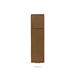 Elegant PU Leather Pen Case with Elastic Closure - Stylish and Portable Stationery for Office, School, or Meetings (Brown Wide style)