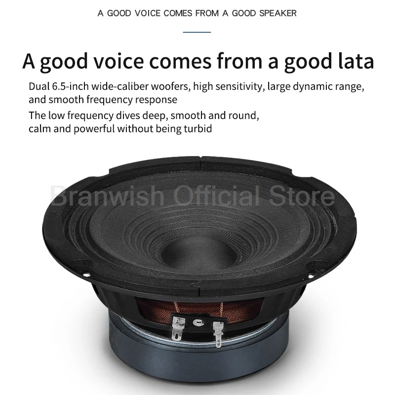 Double 6.5 Inch 8&Omega; High Power Speaker KTV Home Full-Frequency Floor Speaker Professional Private Room Meeting Stage Audio 200W