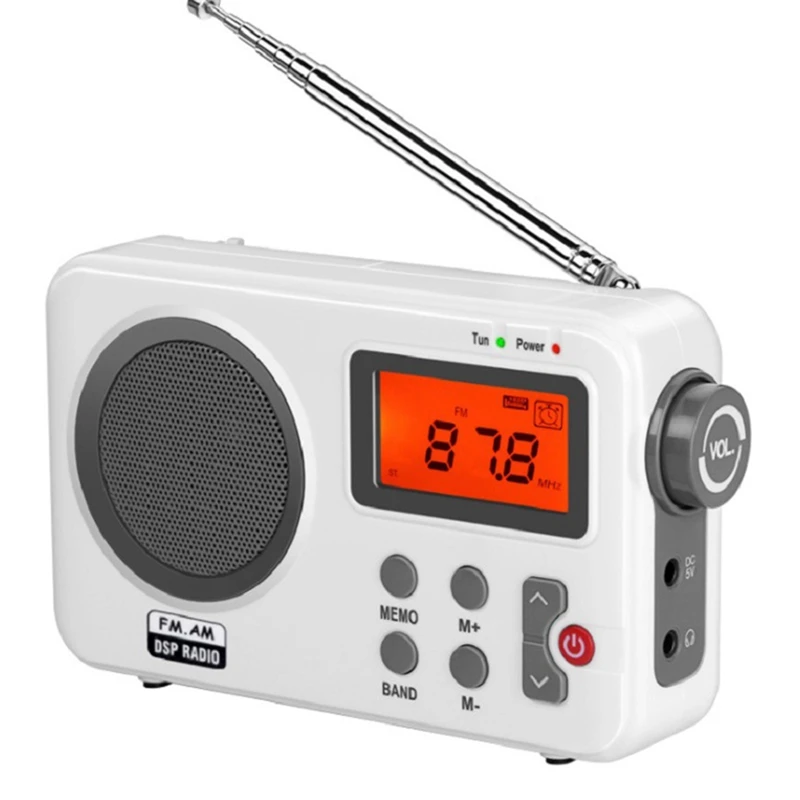 

Цифровое радио с антенной AM/FM, портативный Радиоприемник с ЖК-дисплеем, будильником, динамиком для дома и улицы