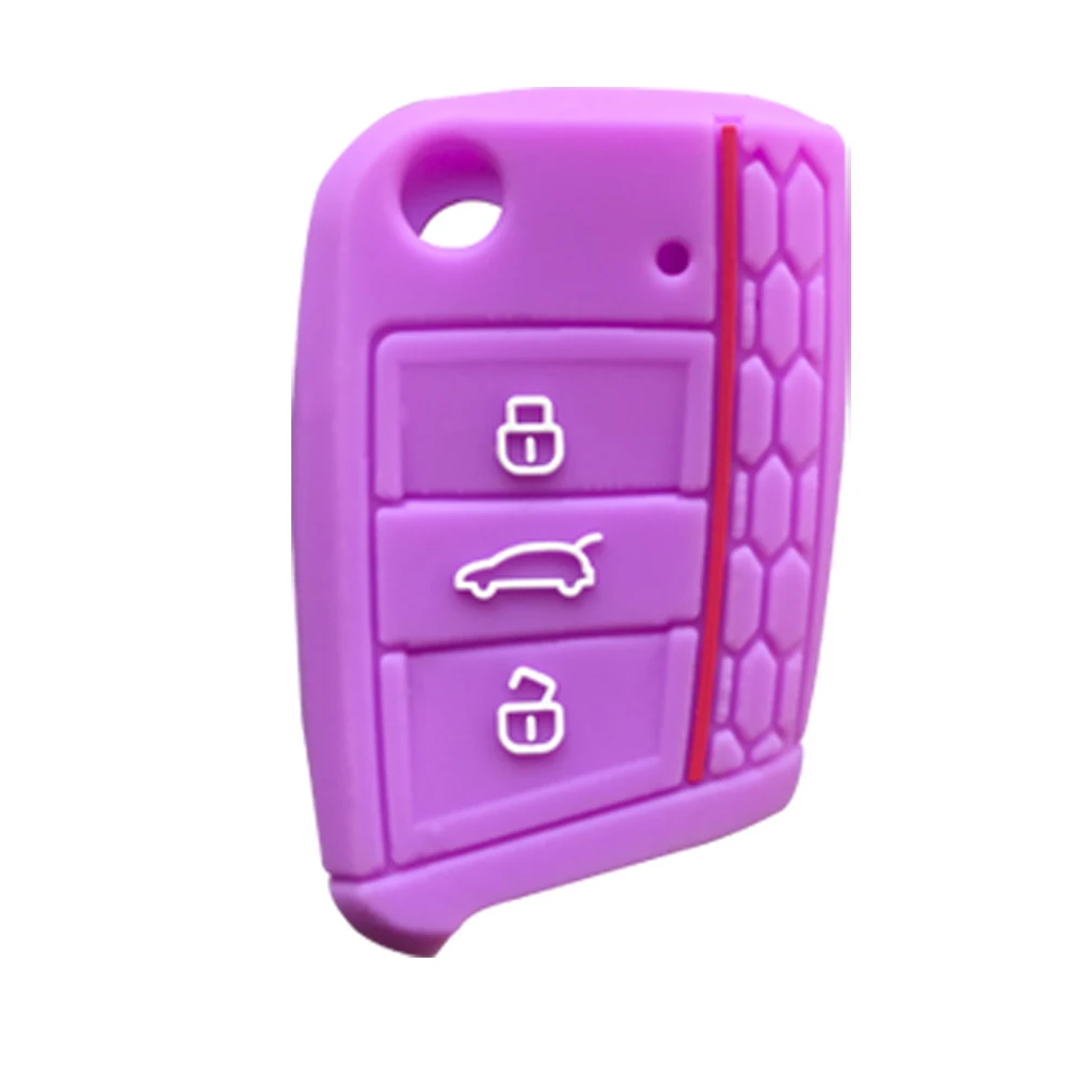 Silicone 3-Button Folding Key Cover Case