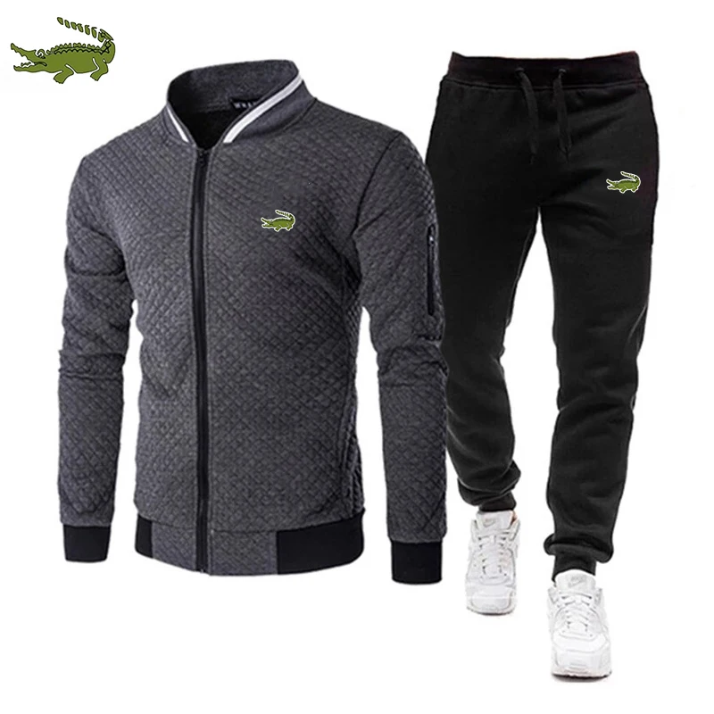 Autumn Winter CARTELO Men Suit New Brand Sports Embroidery Hoodie Sets Male Zip Casual Designer Sportswear Suits