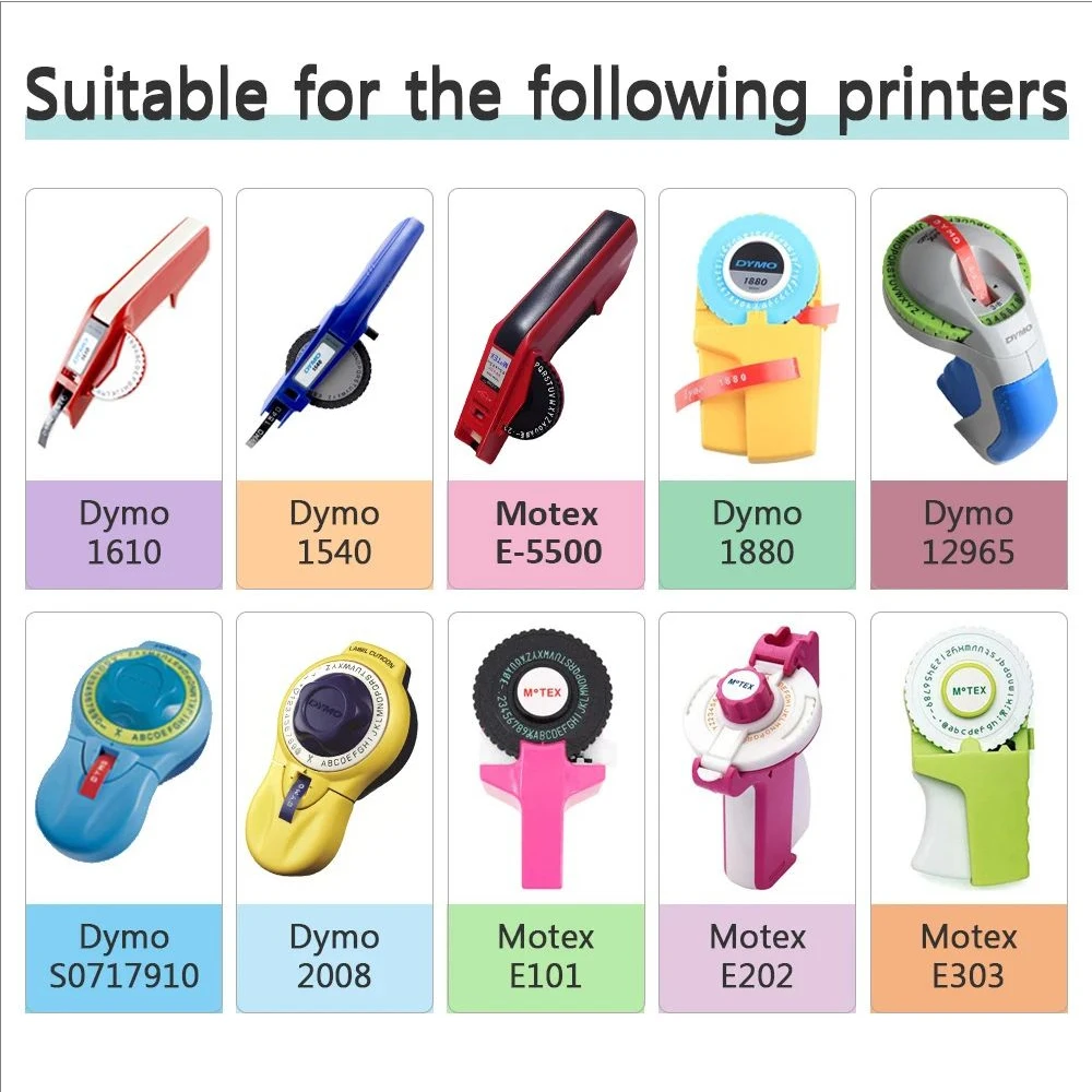 Dymo 3D Embossing Tape 9mm 3/8 Compatible for Dymo Organizer