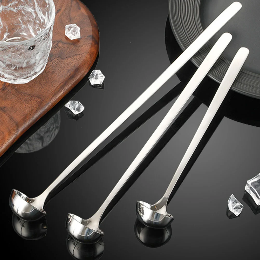 Long Handle Stainless Steel Mixing Spoon Soup Ladle Kitchen Utensils Wok Gadgets Water Scoop Serving Spoons Cooking Tools