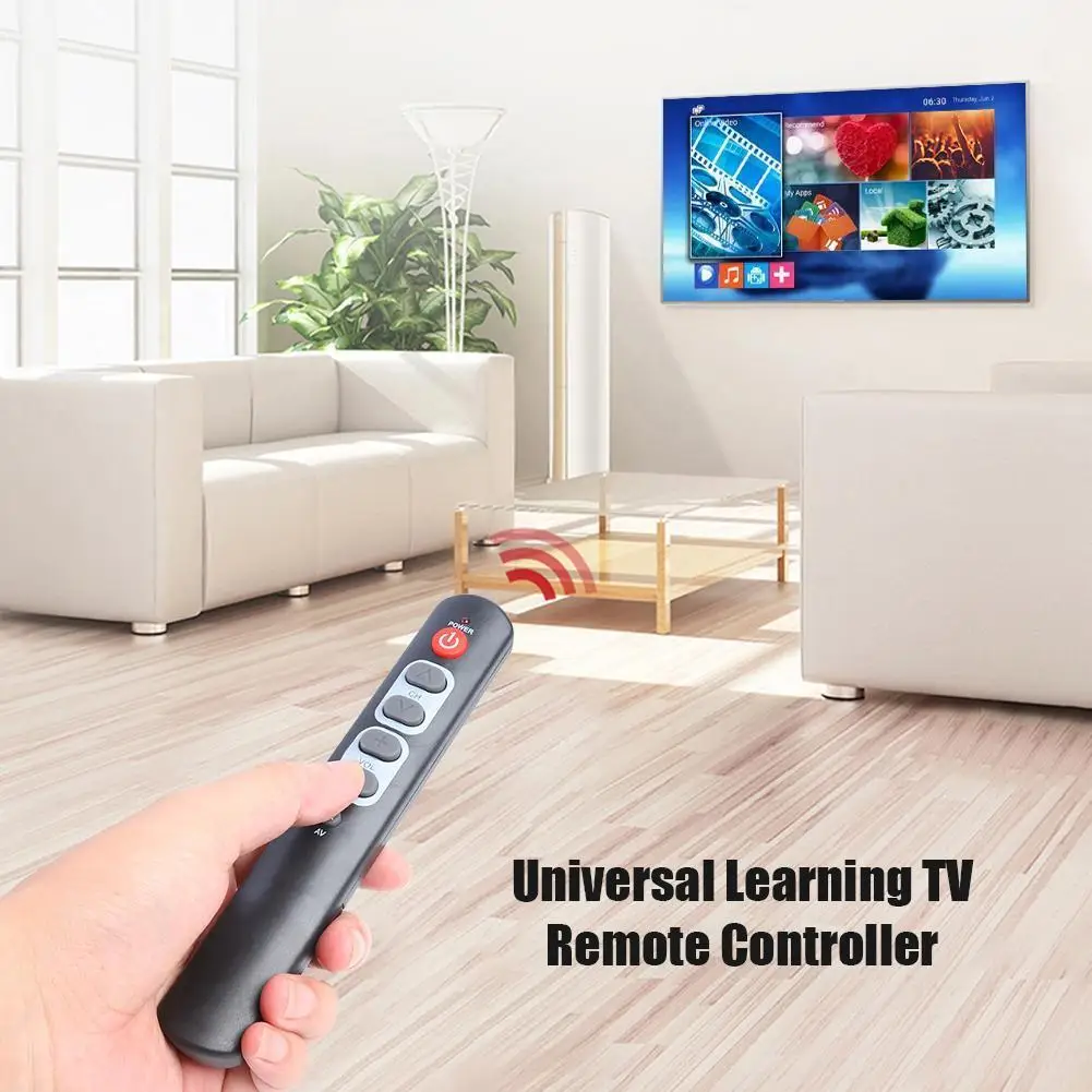 Universal 6-Key Learning Remote Control 6 Big Buttons Copy Infrared IR Remote Controller For Smart TV Box STB DVD DVB VCR SAT