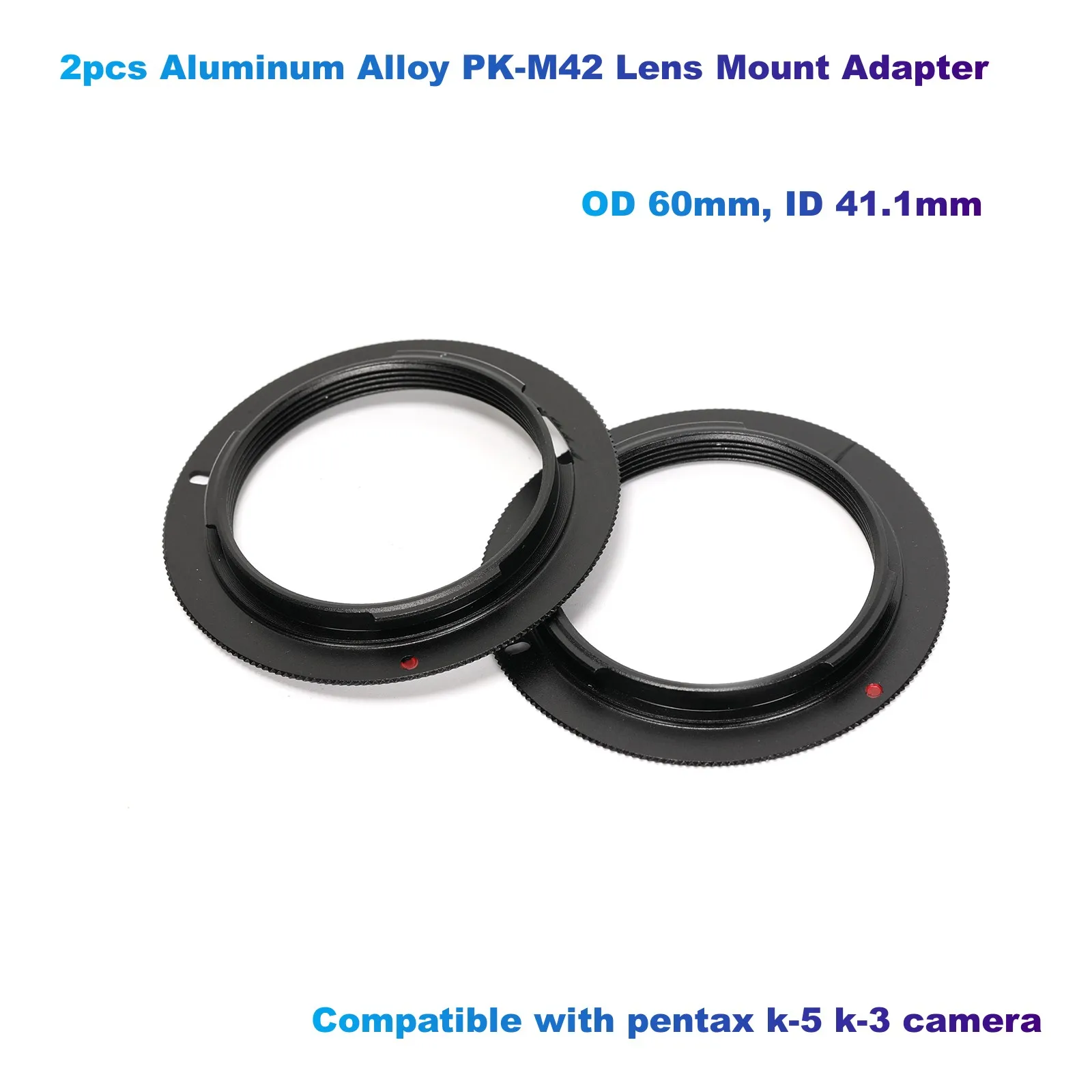 Lens Mount Adapter, Aluminum Alloy Full Manual Control Camera Lens Mount Adapter for M42 Thread Aluminum OM Lens to 4⁄3 Camera Mount Adapter 4⁄3 E-620 E600 E450 E-520 E5