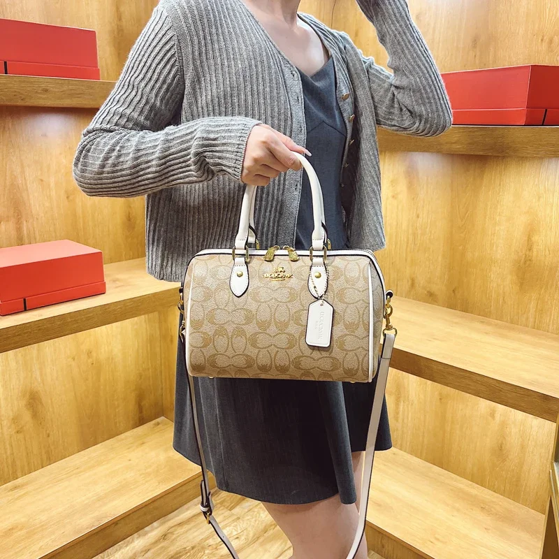 Elegante Borsa a Tracolla in Pelle da Donna, Classica Borsa a Mano di Design, Stile Lussuoso per Signore alla Moda - immagine 6