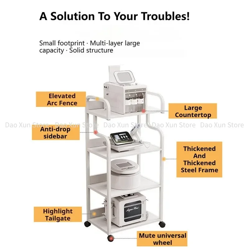 Tattoo Cart Iron Trolley Shopping Stainless Steel Lash Pedicure Wood Furniture Salon Transparent Small Spa Makeup Dressing Table multi layer storage trolley tattoo workstation desk