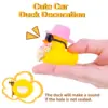 Car Rubber Duck Ornaments Yellow Duck Car Dashboard Decorations with Musical Instruments Mini Top Hat Guitar Sunglasses Necklace 5
