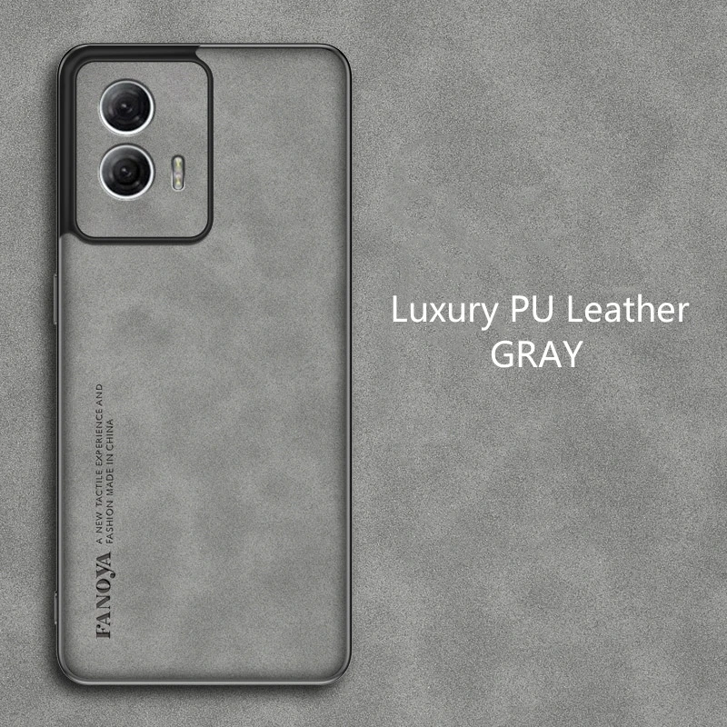 Luxury Leather Comfort Phone Cover with Shockproof Bumper and Camera Protection