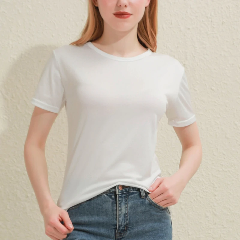 Solid Women T-shirt V-Neck Short Sleeve Female Tee Slim White And Balck T-Shirt Casual Solid Lady Tshirt Tops