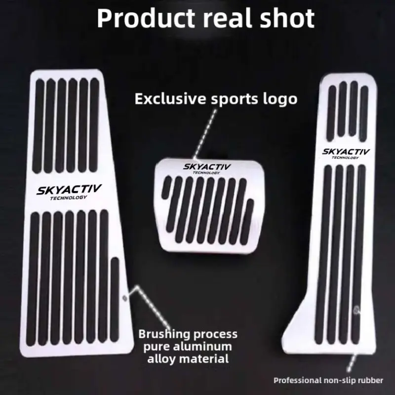 Aluminum alloy Foot Pedals For Mazda CX-3 CX 3 CX3 2015~ Car Accelerator Brake Pedal No Drilling Rest Pedal Car-styling