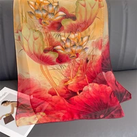 Luxury Brand Women Beach Scarf Georgette Silk Shawls Design Print Headband Female Summer Headband Wraps Sunscreen Hijab 2023 2