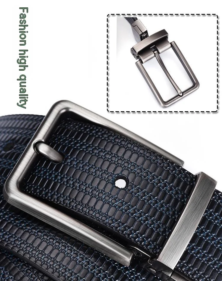 Men's Genuine Leather Belt With Rotating Buckle For Men_voghion.com
