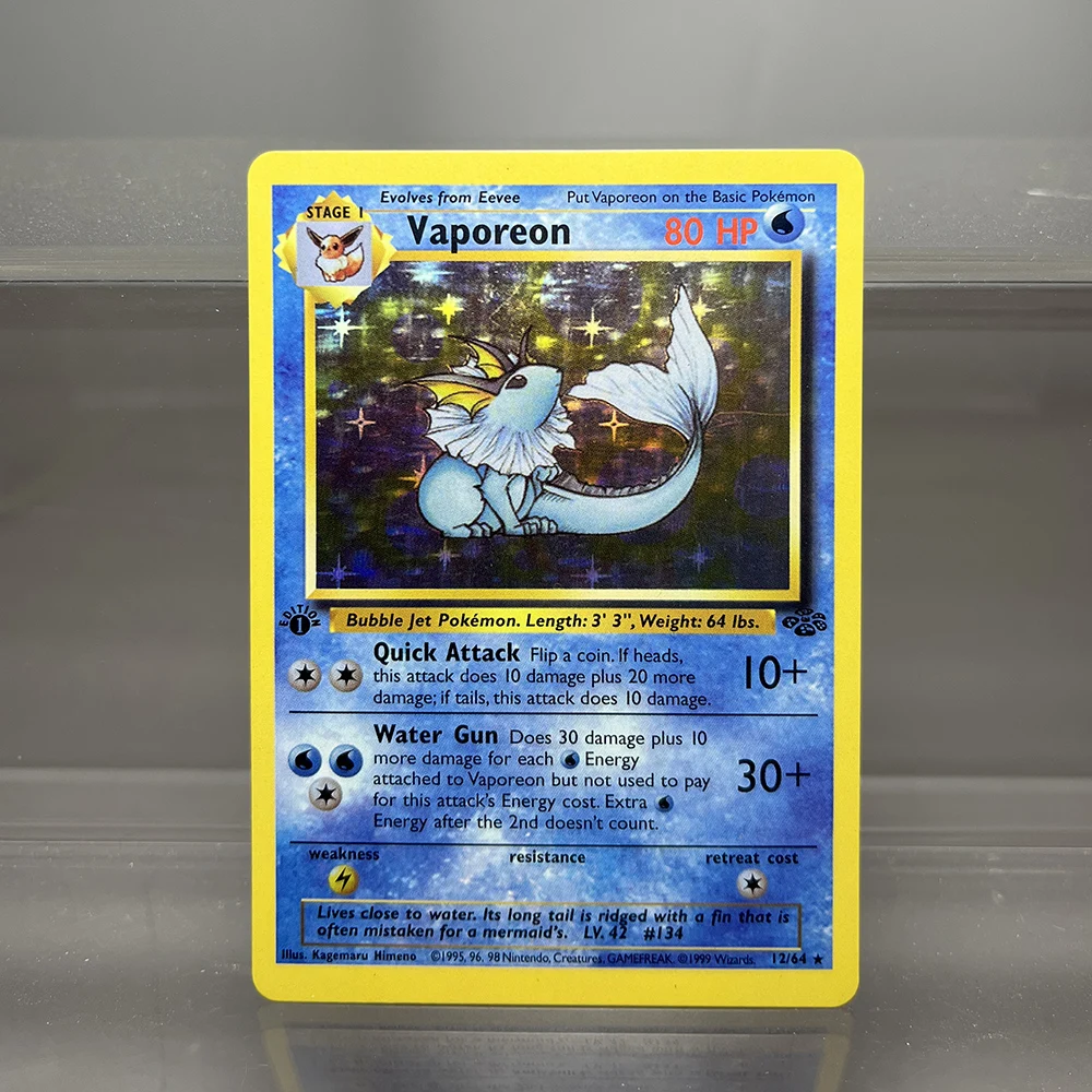 Folienkarten PKM 1st Edition Clefable Electrode Scythe Rare Holo 1996 PTCG Proxy Cards PTCG Sammelkarten Kinderspielzeug – Detail 5