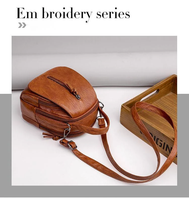New bag for women's crossbody bag, fashionable and trendy mobile phone bag, soft leather feel, multiple compartments, single shoulder bag, zero wallet_voghion.com