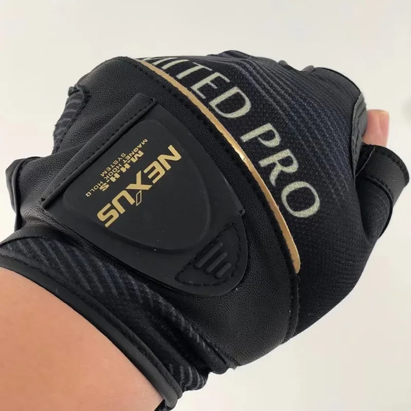 Summer Soft Genuine Leather Fishing Gloves for Men Fire Blood Thin Breathable 3 Finger Cut Fishing Mittens GL-141T