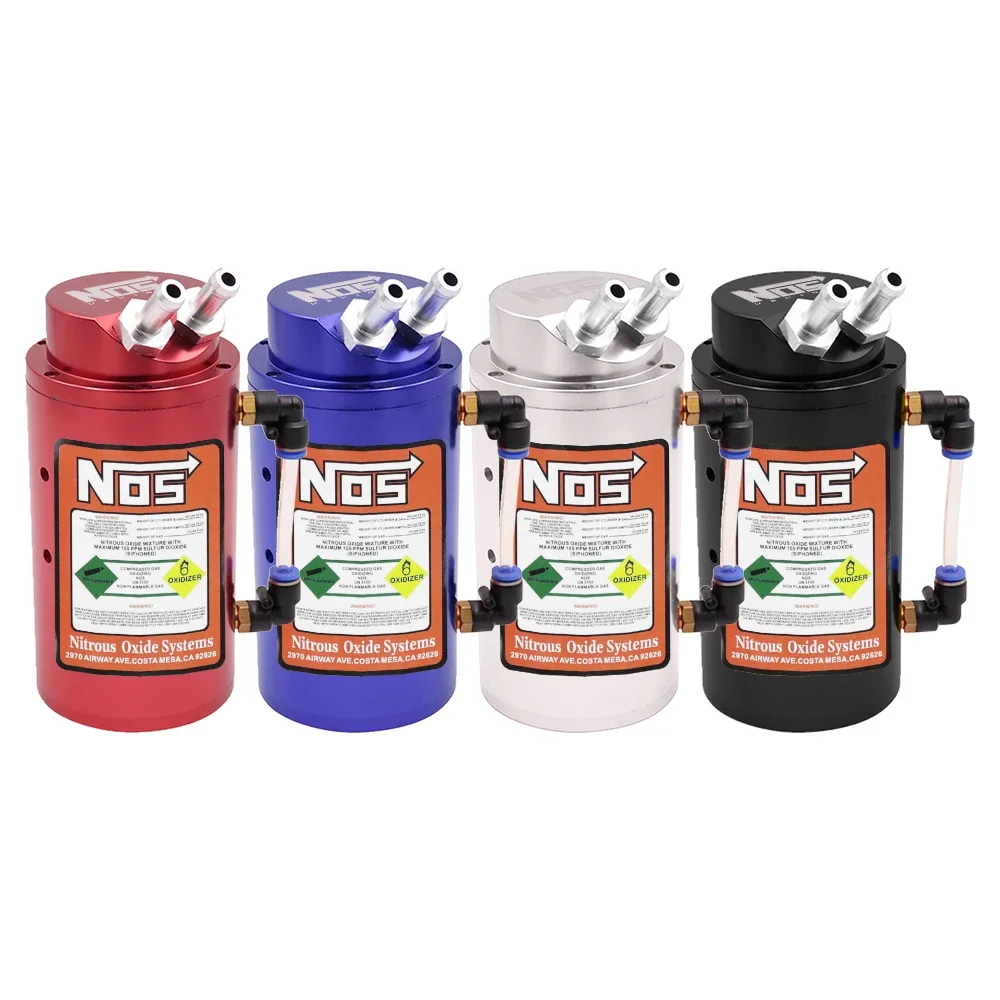 Universal NOS High Quality Aluminum Oil Catch Can Tank Can Kit Reservoir Oil Catch Tank Auto Vehicle Collector Kettle Accessory