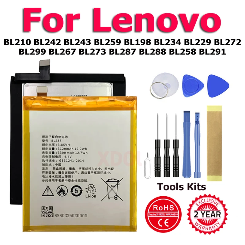 Фото Высококачественный аккумулятор XDOU для Lenovo Vibe X3 K5 A5 A8 K6 Z5 Z5s K8 K9 P70 A536 A6010 A859 Note Plus Lemon X3 K3 Note K50-T5 3S №1