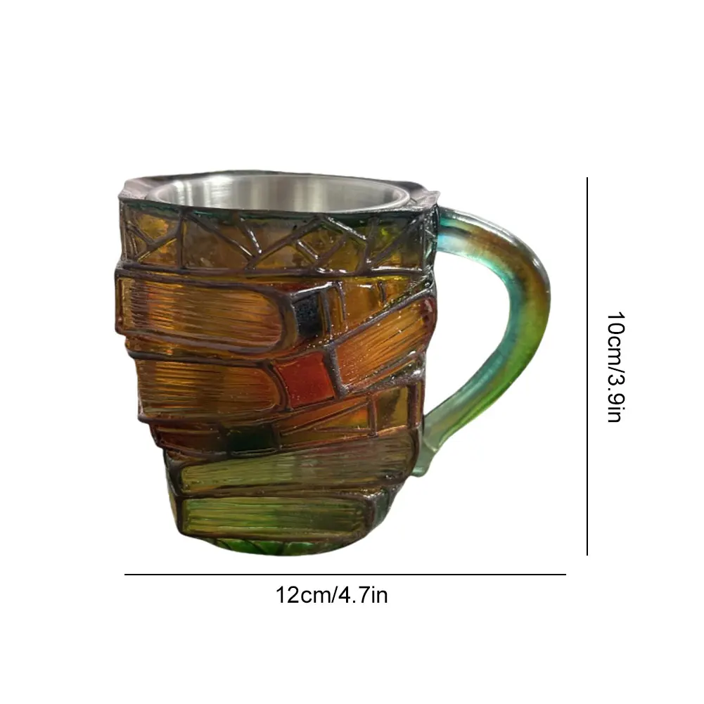 3D Resin Book Stack Coffee Mug - كوب قهوة ثلاثي ال...