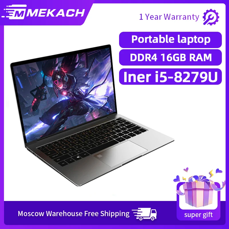 

MEKACH Core i5 8279U 8th Intel 15.6-inch Metal Body Win11 Gaming Laptop Business Laptop DDR4 16GB RAM 512GB or 1T SSD