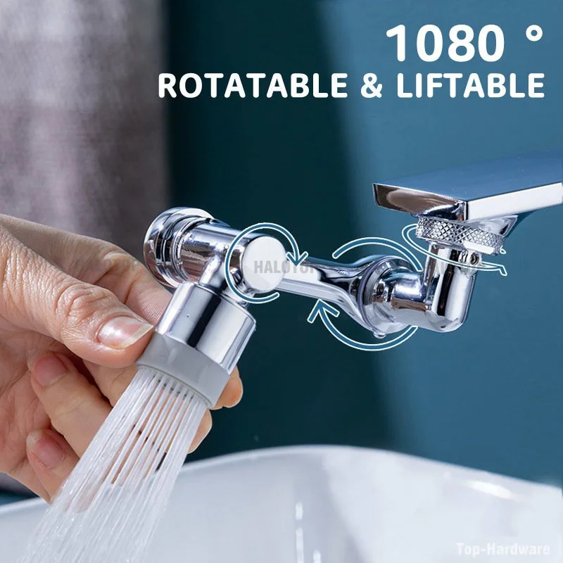 Faucet Extender 1080 Degree Rotatable Extension Faucet Sprayer Head Universal Bathroom Tap Extend Adapter Aerator 2 Modes
