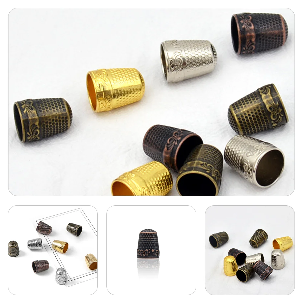 골무 손가락 커버, 두꺼운 간이 침대 슬리브, 휴대용 전문 보호대, 10 개