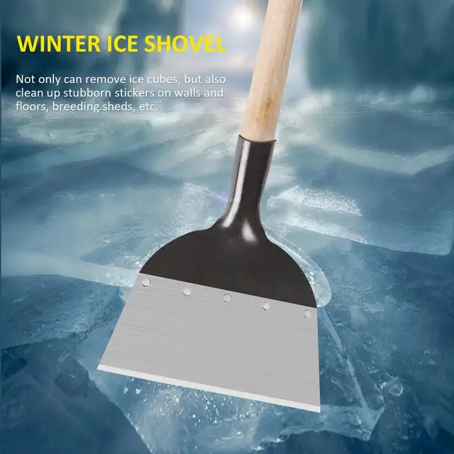 Szén Acélkert Kézműves Lapos Fej Kertészeti Lapáttisztító Trágya Jégtelenítés Távolítsa El A Kis Hirdetési Matricákat - Image 2