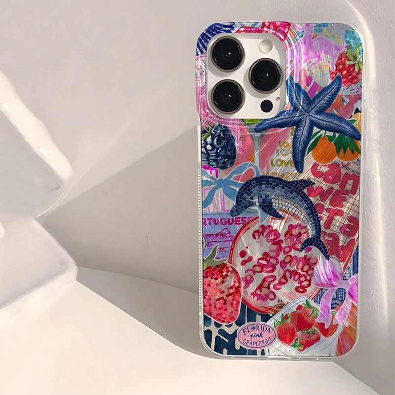 Seaside Scenery Beach Waves Pattern Phone Case Cover