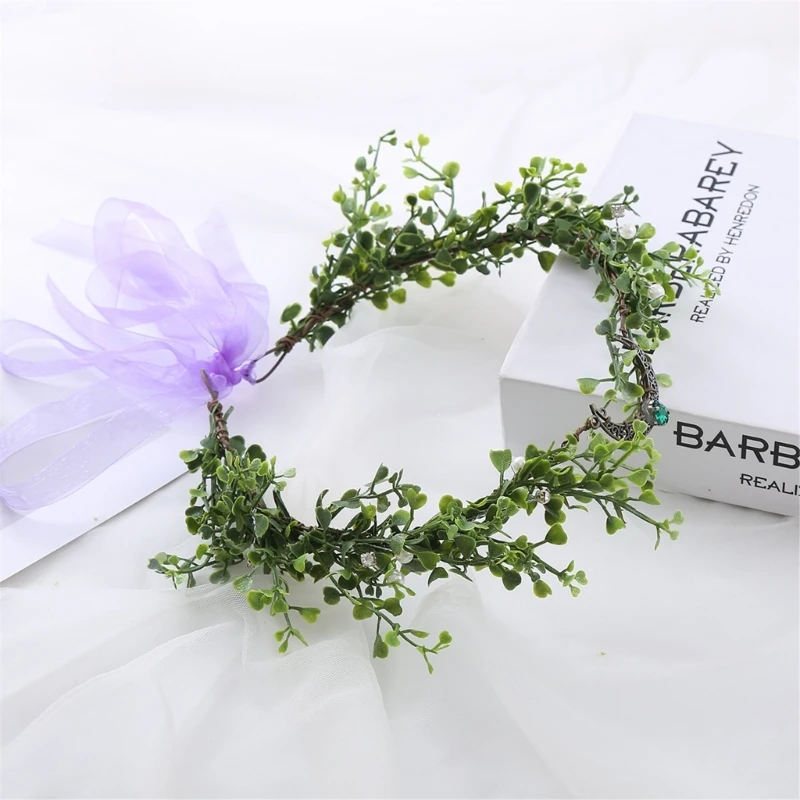 

Elegant Leaves Hairband Bohemian Headband for Girls Trendy Model Show Performances Wedding Party Jewelry