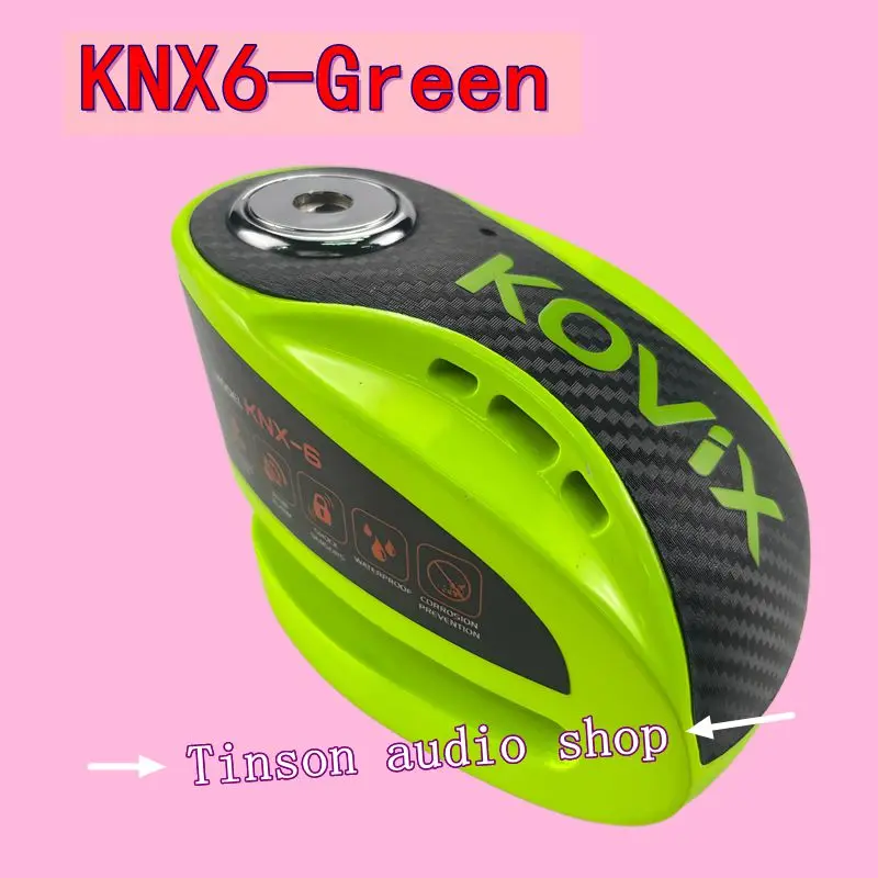 Kovix Alarm Disc Brake Lock, 120dB Heavy Duty Security IP67 Waterproof 6mm Pin 3 Keys Anti Theft for Motorcycle Bicycle Scooter