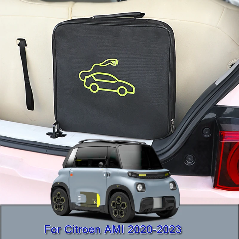 Ev Car Charging Cable Storage Borsa Per Il Trasporto Prese Per Caricabatterie Prese Impermeabili Ignifughe Adatte Per Citroen Ami 2020-2023