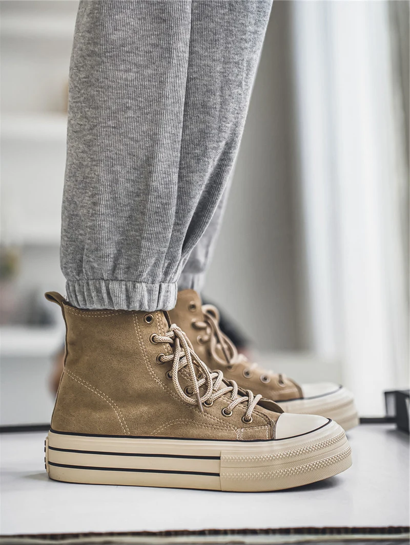 54996-3dd1b9.jpg Men High Top Canvas Sneakers Casual Streetwear Skate Shoes