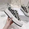 Embroidered canvas shoes, new lace up white shoes, thick sole with increased height inside, comfortable casual sports shoes 3