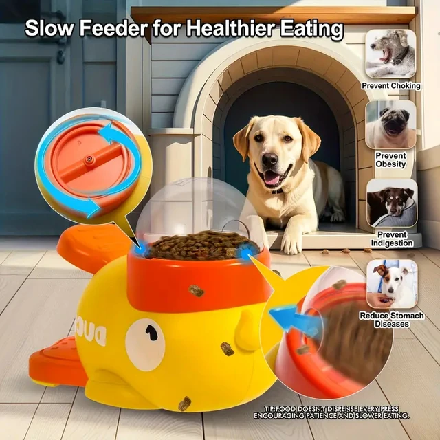 Cartoon Little Yellow Duck Shape Interactive Dog Toys Anti-Slip Design Pets Intelligence Exercise Feeder Food Dispenser Supplies Cartoon Little Yellow Duck Shape Interactive Dog Toys Anti-Slip Design Pets Intelligence Exercise Feeder Food Dispenser Supplies