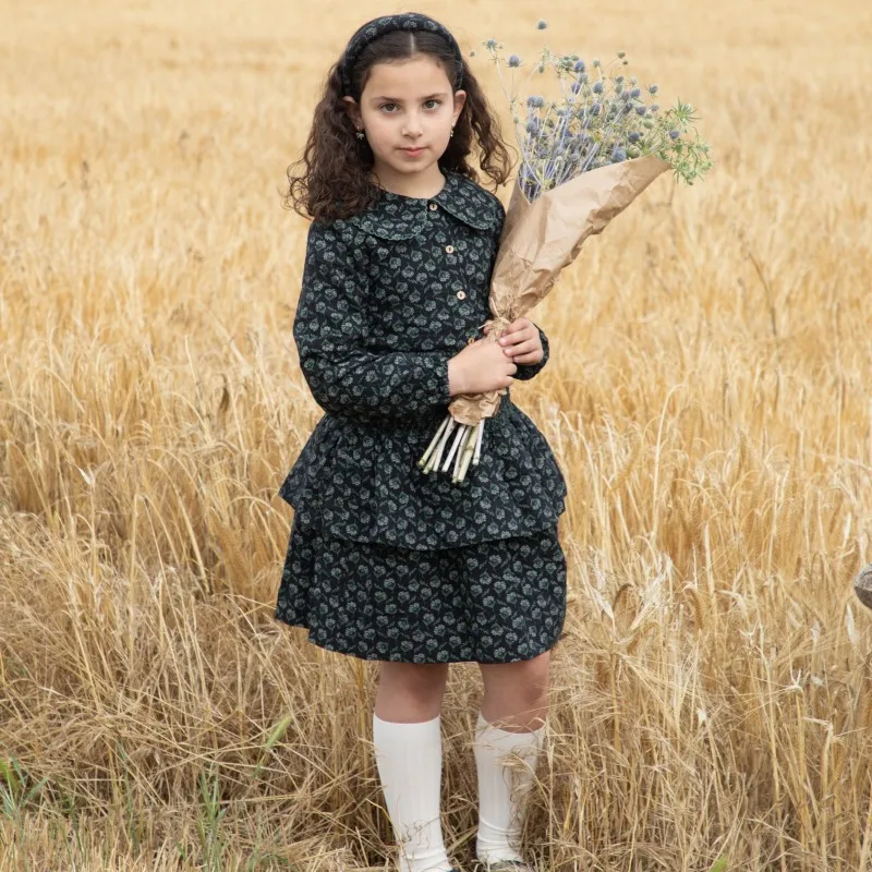 AS Shabbos Floral Collection Boutique Kids Holiday Clothing Sister Girls Boutique Floral Dresses Baby Rompers Shirts Skirts