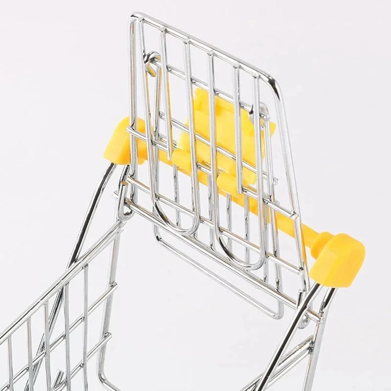 1 Pcs New Small Size Mini Kinderen Handkar Simulatie Kleine Supermarkt Winkel Wagentje Funny Winkelwagen Kid Toy 5