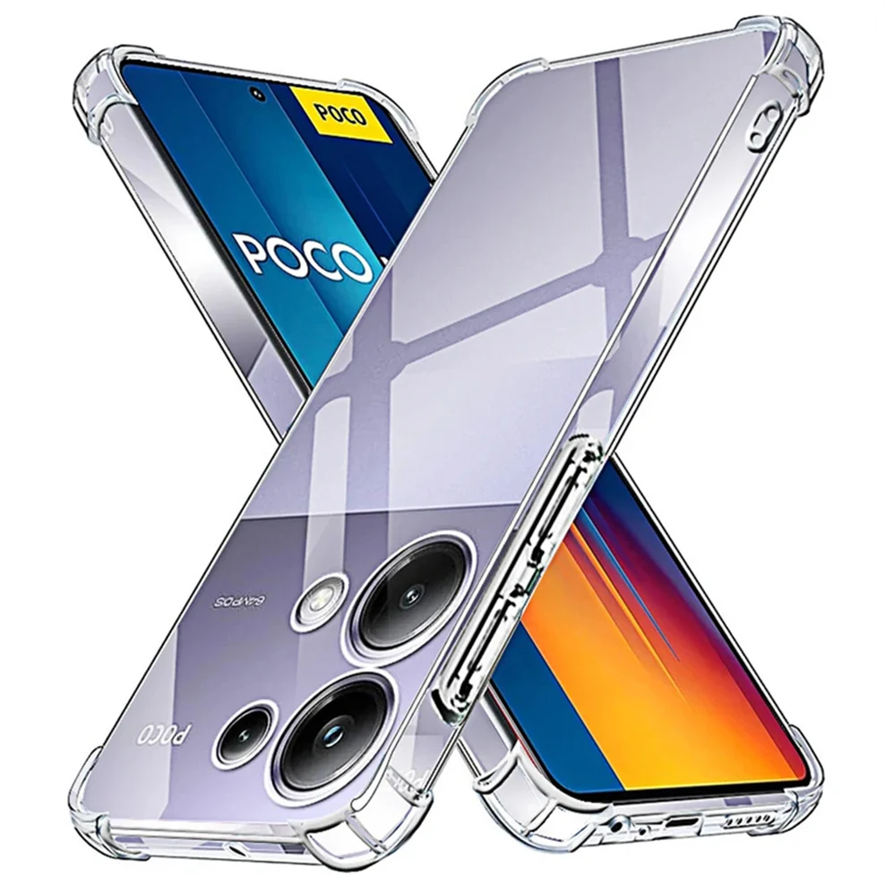 

Silicone Case for Poco M6 Pro 4G/Redmi Note 13 Pro 4G Soft Shockproof Clear Phone Cases Redmi Note13 Pro Cover Poco M 6 Pro Case
